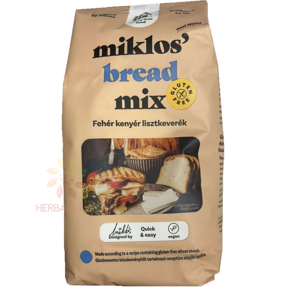 Obrázok pre Naturbit It's us Miklos Bread Mix Amestec de făină fără gluten pentru prepararea pâinii albe (1000g)