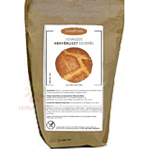 Obrázok pre AnnaPanni Amestecul de faina fara gluten pentru prepararea painii cu maia (1000g)  