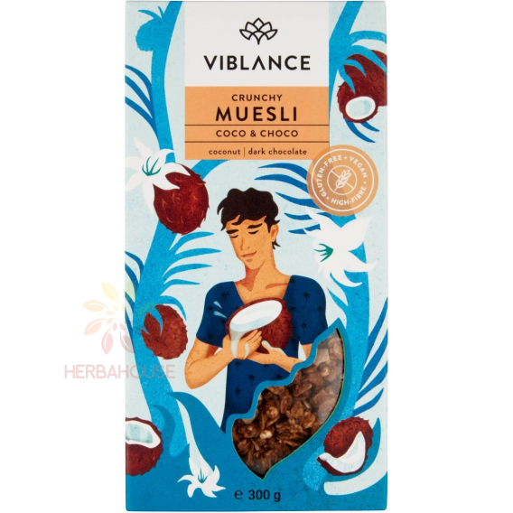 Obrázok pre Viblance Muesli crocant de ciocolată cu nucă de cocos fără gluten (300g)