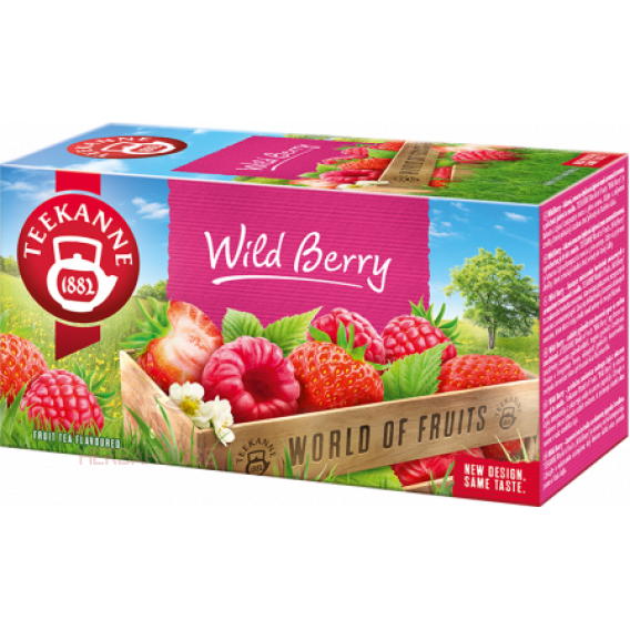 Obrázok pre Teekanne Wild Berry Ceai de fructe și plante Căpșuni și zmeură (20buc)