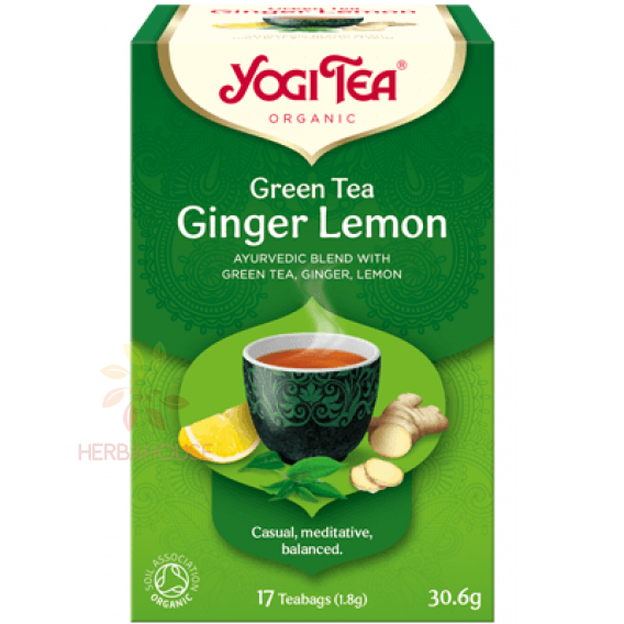 Obrázok pre Yogi Tea® Bio Ceai verde ayurvedic ghimbir, lamaie (17buc)