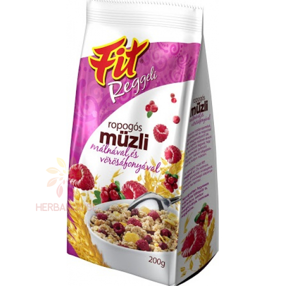 Obrázok pre Fit Muesli crocant cu zmeură și afine (200g)