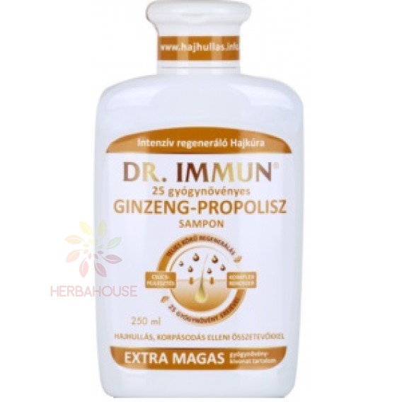 Obrázok pre Dr.Immun® 25 Sampon pe bază de plante cu ginseng și propolis împotriva căderii părului și a mătreții (250ml)