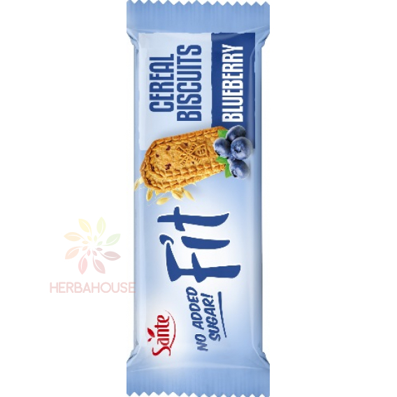 Obrázok pre Sante Fit Biscuiți cu cereale pentru micul dejun cu afine fără zahăr adăugat (50g)