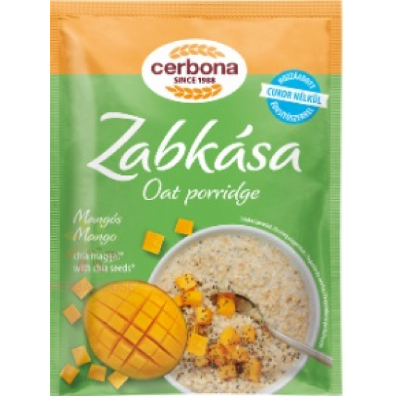 Obrázok pre Cerbona Terci de ovăz cu mango fără adaos de zahăr și îndulcitor (50g)