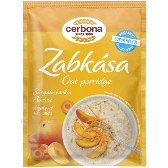 Obrázok pre Cerbona Terci de ovăz cu caise și morcovi fără zahăr adăugat cu îndulcitor (50g)