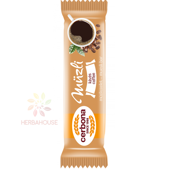 Obrázok pre Cerbona Bar de cafea Muesli semi-înmuiat în glazură de lapte (20g)