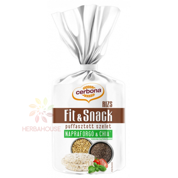 Obrázok pre Cerbona Fit & Snack Sandvișuri cu orez cu floarea soarelui și semințe de chia (90g)