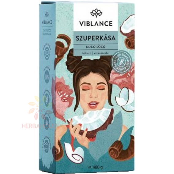 Obrázok pre Viblance Coco Loco Făină de ovăz fără gluten Super terci de nebunie cu nucă de cocos (400g)