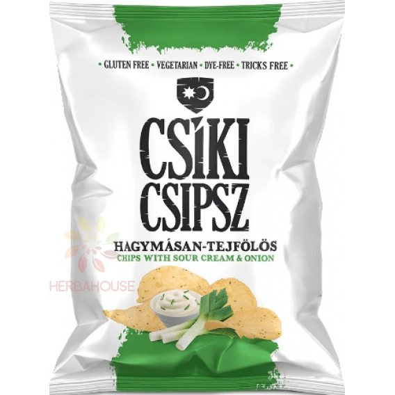 Obrázok pre Csíki Chips Chipsuri de cartofi cu cremă de ceapă fără gluten (50g)