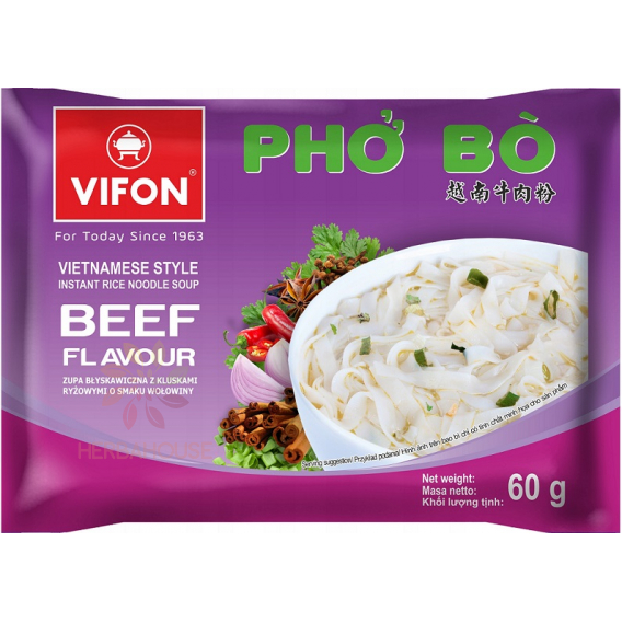 Obrázok pre Vifon Pho Bo Supă instant de carne de vită cu tăiței de orez (60g)