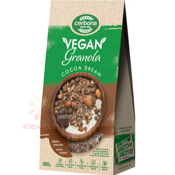 Obrázok pre Cerbona Vegan Granola ciocolată-migdale (300g)