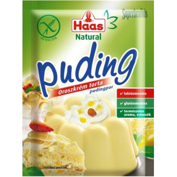 Obrázok pre Haas Natural Budincă cu aromă de tort cu cremă (40g)