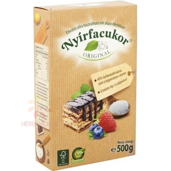Obrázok pre Nyírfacukor Original Xylitol Mesteacan zahăr îndulcitor natural (500g)
