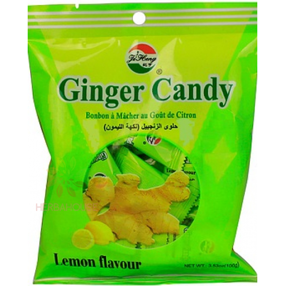 Obrázok pre JiHeng Bomboane tari cu ghimbir cu aromă de lămâie (100g)