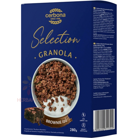 Obrázok pre Cerbona Selection Muesli Granola cu aromă de Brownie (200g)