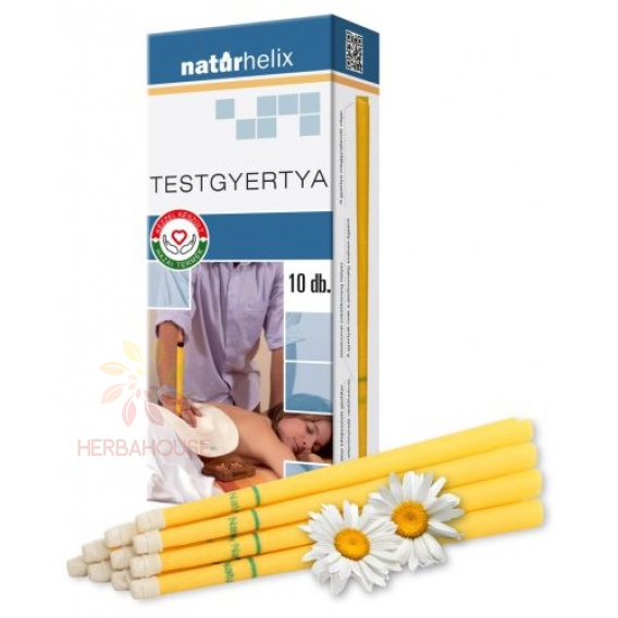 Obrázok pre Naturhelix Lumânare pentru corp cu mușețel (10buc)