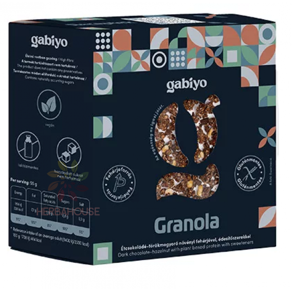 Obrázok pre Gabiyo Granola cu nuci și ciocolată fără gluten fără adaos de zahăr cu îndulcitor (275g)