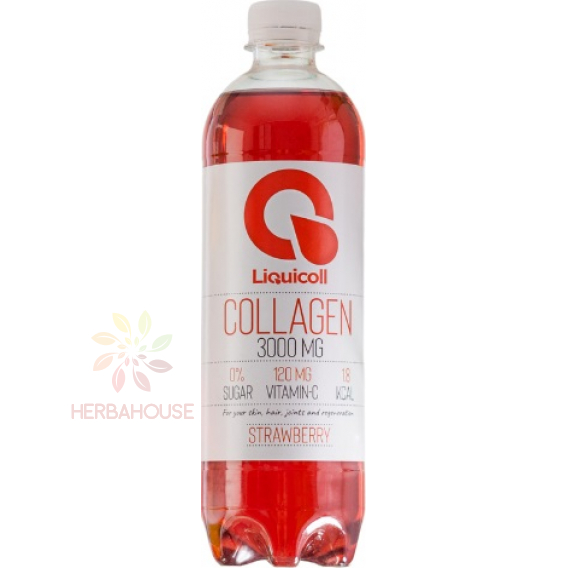 Obrázok pre Liquicoll Băutură hipocalorică cu colagen - aromă de căpșuni (600ml)