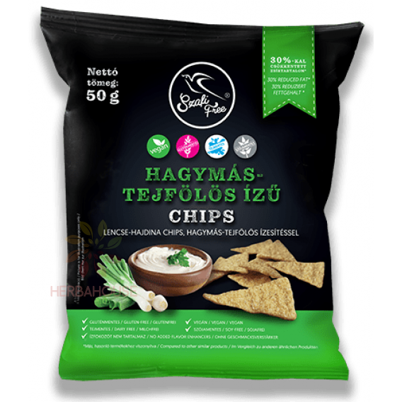 Obrázok pre Szafi Free Chipsuri de linte-hrișcă fără gluten cu aromă cremoasă de ceapă (50g)