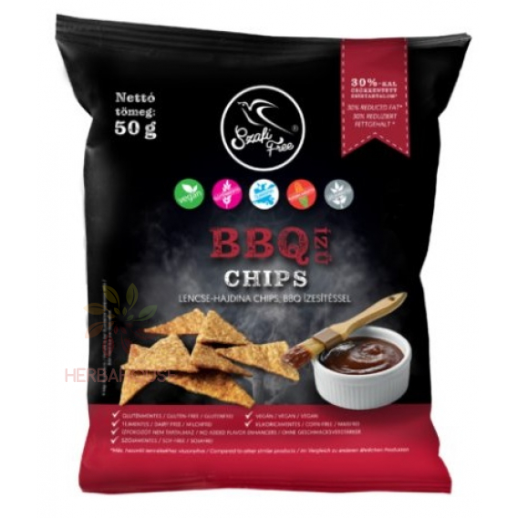 Obrázok pre Szafi Free Chipsuri de linte-hrișcă fără gluten cu aromă de grătar (50g)