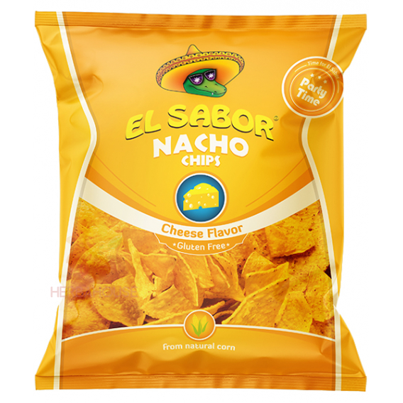 Obrázok pre El Sabor Chipsuri Nachos fără gluten cu aromă de brânză (225g)