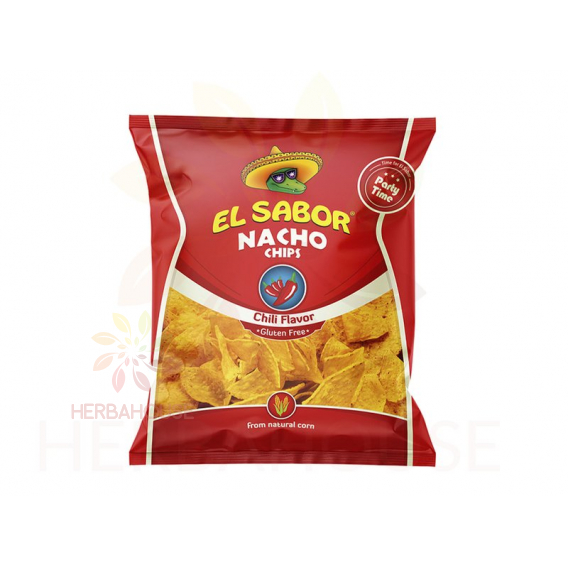 Obrázok pre El Sabor chipsuri Nachos fără gluten cu chili (225g)