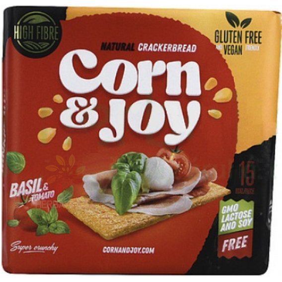 Obrázok pre Corn & Joy Pâine de porumb extrudată fără gluten cu roșii și busuioc (100g)