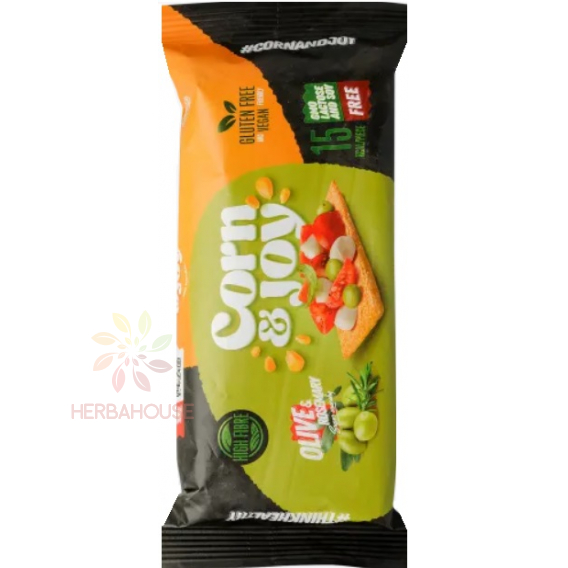 Obrázok pre Corn & Joy Pâine de porumb extrudată fără gluten cu rozmarin și ulei de măsline (20g)