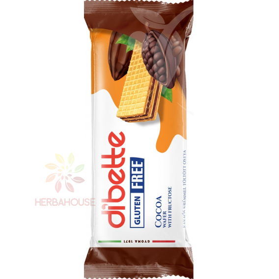 Obrázok pre Dibette Napolitană fără gluten cu cremă de cacao îndulcită cu fructoză (50g)
