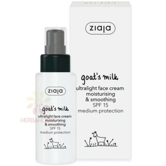 Obrázok pre Ziaja Cremă de față ultra ușoară cu lapte de capră și SPF15 (50ml)