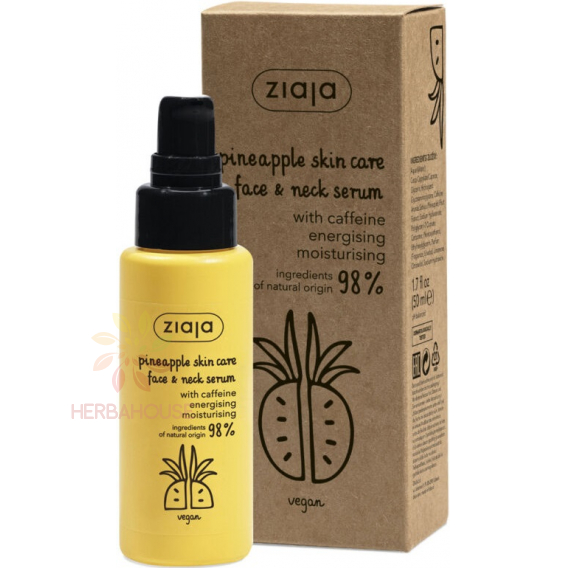 Obrázok pre Ziaja Ser de față și gât cu ananas cu cafeină - Vegan (50ml)