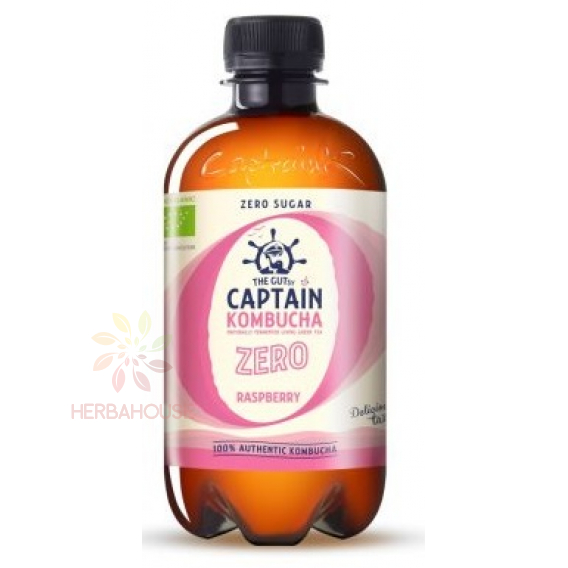 Obrázok pre Captain ZERO Bio Băutură kombucha fără zahăr - zmeură (400ml)