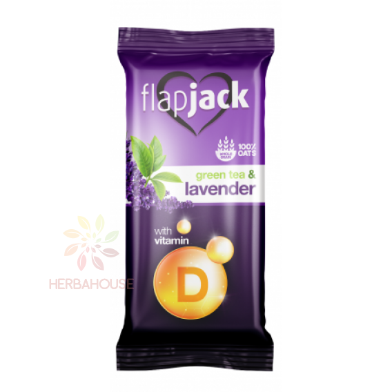 Obrázok pre FlapJack Baton de ovăz, lavandă și ceai verde cu vitamina D (60g)