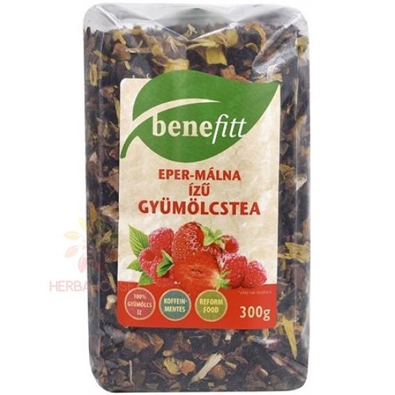 Obrázok pre Benefitt Ceai vrac din fructe cu aromă de căpșuni și zmeură (300g)