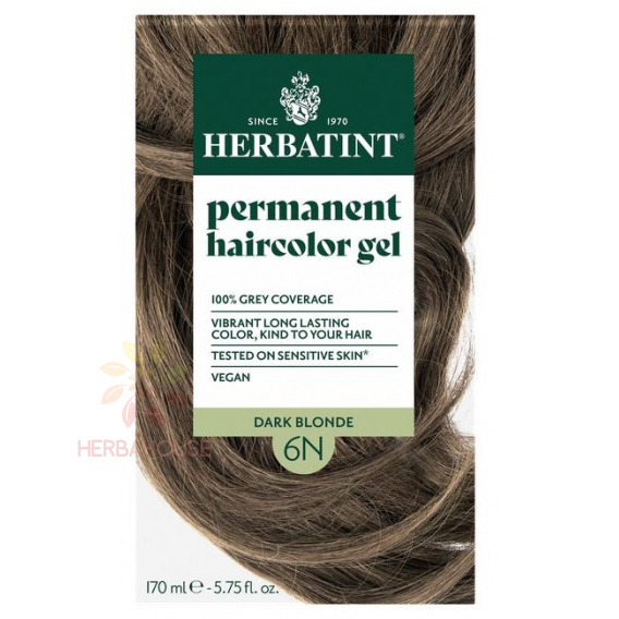 Obrázok pre Herbatint Vopsea naturală permanentă de păr 6N - blond inchis (170ml)
