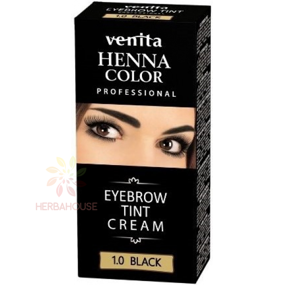 Obrázok pre Venita Henna Color culoare naturala pentru sprancene si gene - negru (15g)