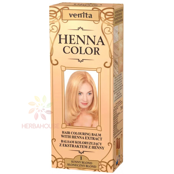 Obrázok pre Venita Henna Color culoare naturala de par 1 - blond insorit (75ml)