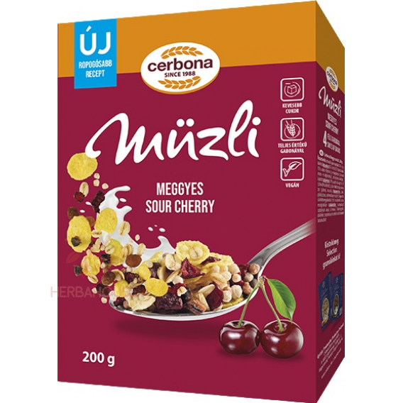 Obrázok pre Cerbona Sour Cherry Muesli vișine (200g)