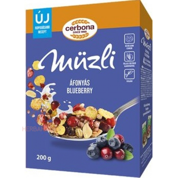 Obrázok pre Cerbona Blueberry Muesli cu afine (200g)