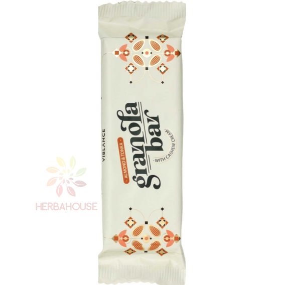 Obrázok pre Viblance Almond & Tonka Baton Granola fără gluten migdale, tonka (55g)