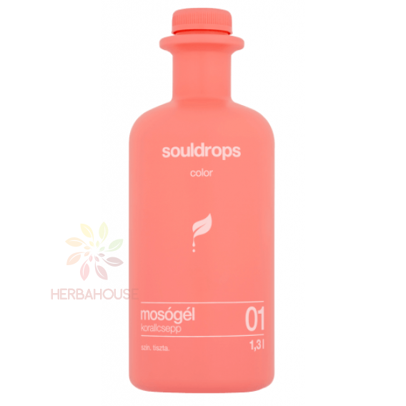 Obrázok pre Souldrops Gel de spălat Eco pentru haine colorate - Picătură de coral (1300ml)