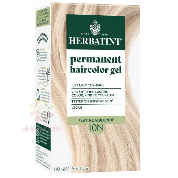 Obrázok pre Herbatint Vopsea naturala permanenta de par 10N - blond platinat (170ml)