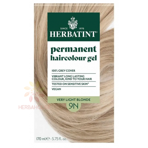 Obrázok pre Herbatint Vopsea naturală permanentă de păr 9N - blond miere (170ml)
