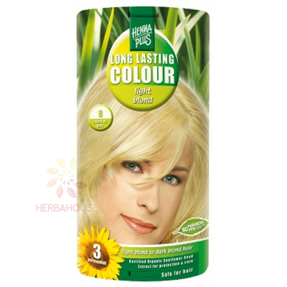 Obrázok pre Hennaplus Culoarea naturală de păr 8 - blond deschis (100ml)