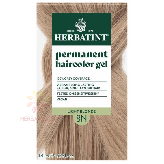 Obrázok pre Herbatint Vopsea naturală permanentă de păr 8N - blond deschis (150ml)