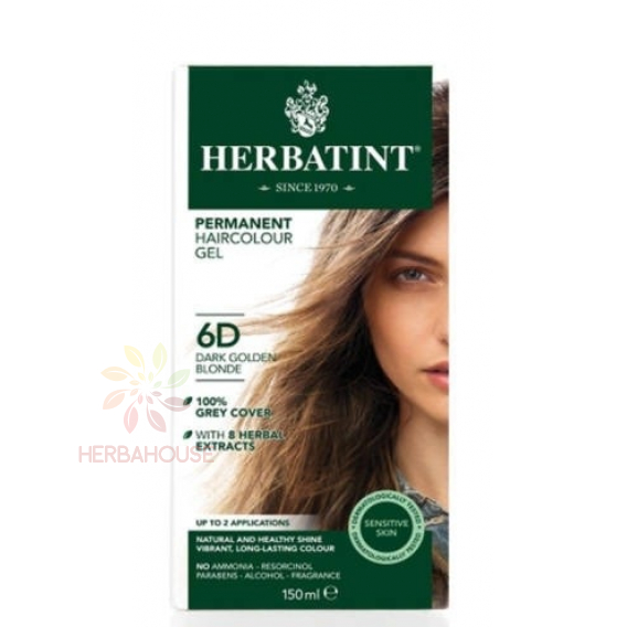 Obrázok pre Herbatint Vopsea naturală permanentă 6D - blond auriu închis (150ml)