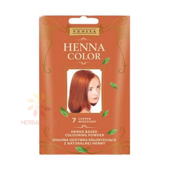 Obrázok pre Venita Henna Color culoare naturală de păr pudră 7 - roșu ruginit (25g)