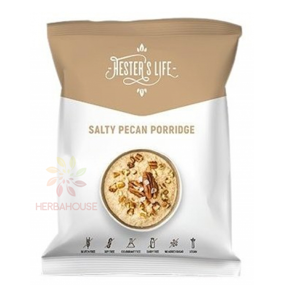 Obrázok pre Hester´s Life Salty Pecan Porridge Fără gluten terci de ovăz, nuci pecan sărate, fără adaos de zahăr (50g)