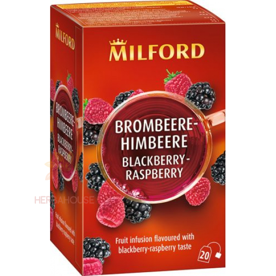 Obrázok pre Milford Ceai de fructe cu aromă de zmeură-mur (20buc)